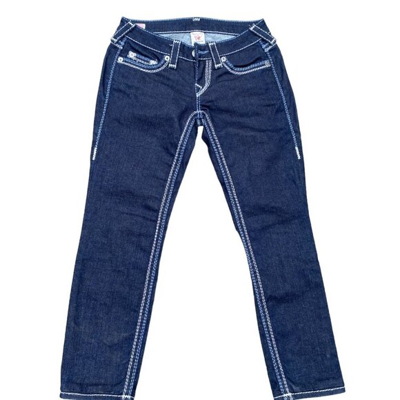 Vintage True Religion Jeans Size 26 ROPE STITCH Blue - Picture 6 of 6